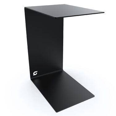 Берлінський журнальний столик Металевий Високоякісне порошкове покриття Журнальний столик Стіл для вітальні Столик для ноутбука Підставка для дивана Підходить для використання всередині та зовні приміщень Чорний C-подібний 50 см