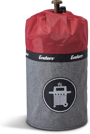 Газовий гриль Enders URBAN настільний гриль з функціями смаження, готування та випікання вогнетривкий чохол для газового балона 5 кг (Style Red 5114) з UV-захистом та силіконовими ніжками