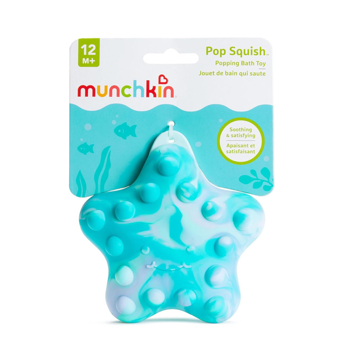 Іграшка для ванни Munchkin Pop Squish сенсорна іграшка-нескінчальник для малюків, що не утворює цвіль Синій