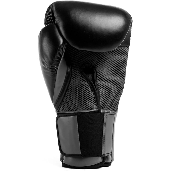 Боксерські рукавички Everlast Elite 2, для боксерського мішка, щитків та спарингу, застібка на липучці, ергономічна рукоятка, розділений піноматеріал оригінальні Everlast ЧОРНИЙ/СІРИЙ 14 унцій
