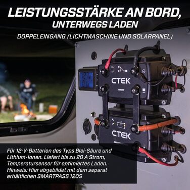 Зарядний пристрій 12В для стартерних і сервісних акумуляторів в будинках на колесах, вантажівках і 4x4, сонячний автомобільний аку