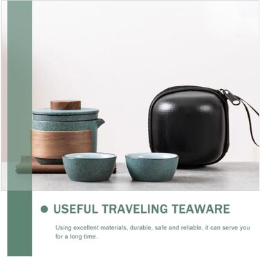 Порцеляновий китайський чайний набір для подорожей чайник та дві чашки, ідеальний для бізнес-поїздок та пікніків