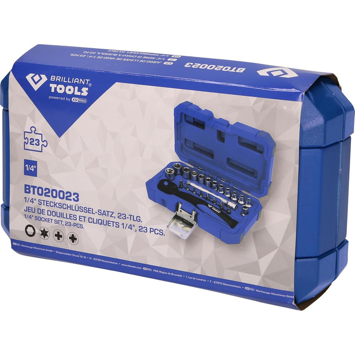 Набір торцевих головок KS TOOLS 1/4, 23 предмети