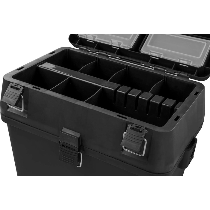 Рибальський чохол-сидіння, рибальський чохол-сидіння, рибальський рюкзак, рибальська сумка, рибальський кейс, рибальський чохол з 4 ящиками для снастей, колір темно-чорний