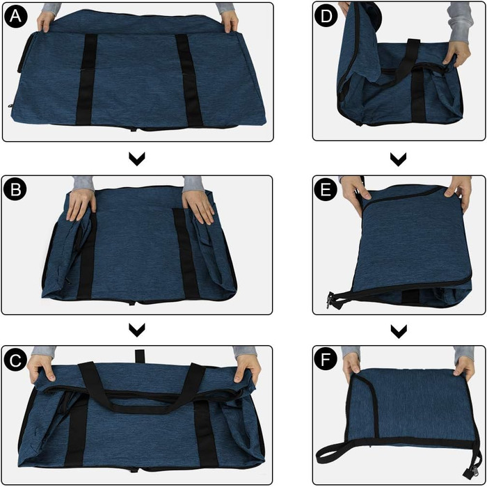 Велика дорожня сумка 40 л 65 л 80 л 100 л 120 л Складана дорожня сумка Легка спортивна сумка для чоловіків з відділенням для взуття для вихідних Чоловіча/жіноча спортивна сумка Чорно-синя