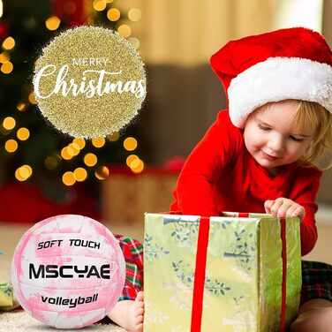 Офіційний розмір 5 волейбольних м&39ячів, пляжні волейбольні м&39ячі для використання в приміщенні/на вулиці, м&39які пляжні волейбольні м&39ячі для пляжу, саду та ванної кімнати, рожевий/білий