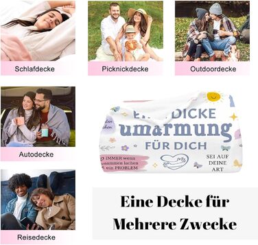 Подарункова ковдра для найкращої подруги 150 x 200 см Персоналізована ковдра для обіймів, натхненний подарунок для дружби для жінки, дівчини, сестри на день народження, різдвяний подарунок для обіймів 150x200 см