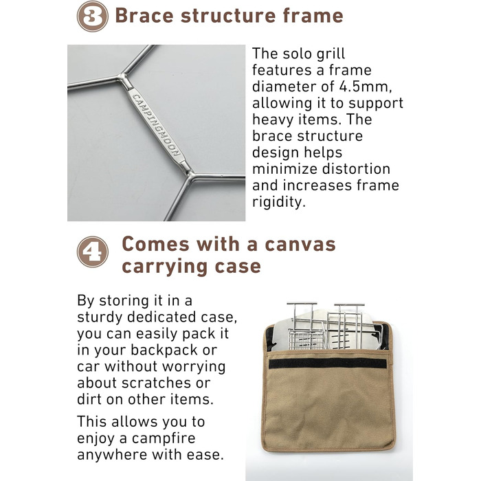 Підставка для багаття з нержавіючої сталі Solo Grill типу A4 SOLO-A4