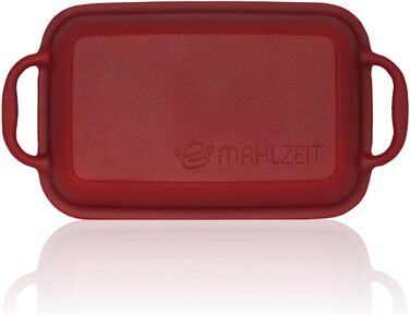 Чавунна емальована жаровня Mahlzeit з кришкою 4,8 л Темна вишня жаровня 2 в 1 зі сковородою безпечна для духовки, безпечна для інд