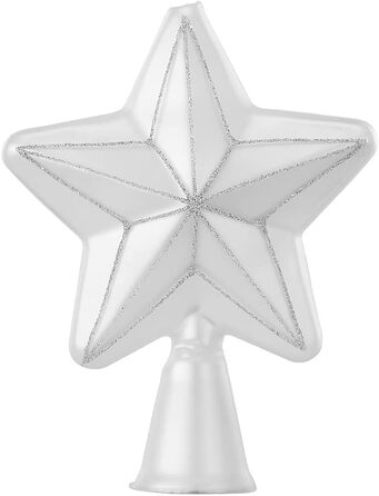 Скляна верхівка для ялинки біла Inge-glas