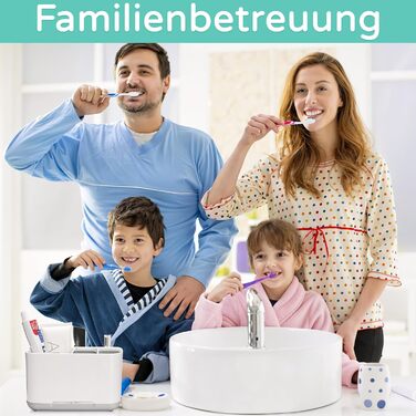 Тримач для зубних щіток, електричний органайзер для зубних щіток, регульована пластикова підставка для зубних щіток із неслизькою основою, 4 відділення для зубних щіток 2 слоти для зберігання