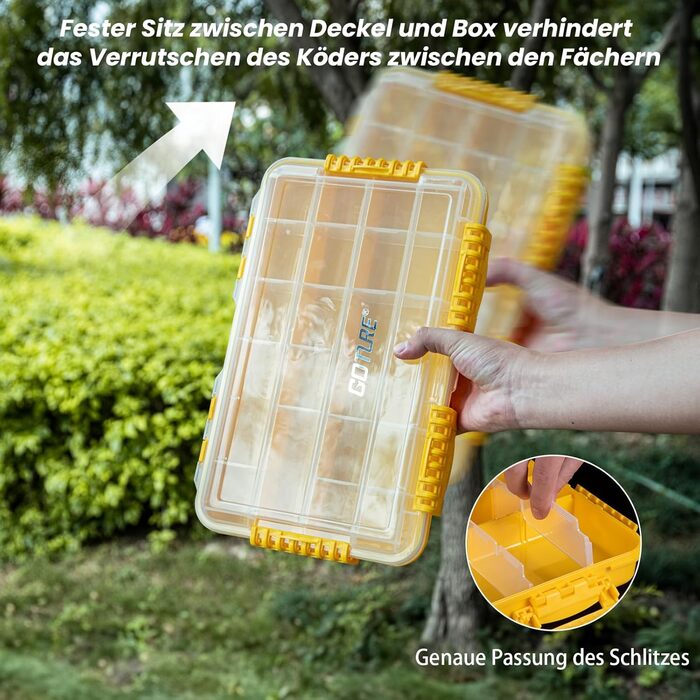 Ящик для рибальських снастей Goture, ящик для дрібних деталей для риболовлі, ящик для рибальських снастей, ящик для приманок, чохол для рибальської коробки, ящики для рибальських аксесуарів, ящик для рибальських снастей для м&39яких пластикових приманок, 