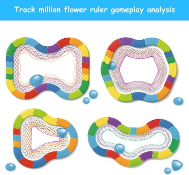 Набір для малювання спірографом PokeAir, багатобарвна іграшка для малювання спіраллю, набір для малювання спірографом зроби сам, багатофункціональний інструмент для малювання спірографом, набір іграшок для малювання для дітей та дорослих