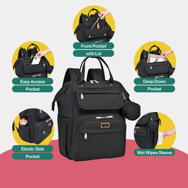 Рюкзак багатофункціональний великий пеленальний рюкзак дитяча сумка з пеленальним килимком і ременями для коляски і манекеном сумк