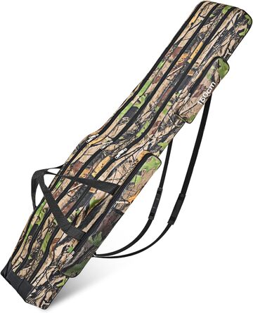 Сумка для вудки сумка для вудилища сумка для вудки на 3 відділення, 150см чохол для вудки чохол для вудки сумки для вудки водонепроникні складні інструменти для вудок, підсадки та тримачі для вудок темні камуфляжні