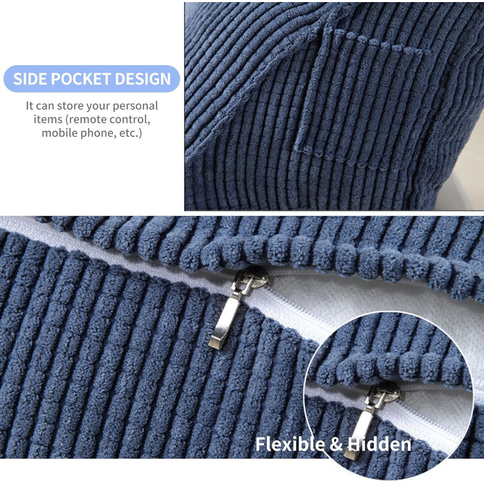 Трикутна подушка Irishom, зручна подушка для читання з кишенею на блискавці, трикутна клиноподібна подушка, невелика подушка для підтримки спини, подушка для офісу, дому, ліжка, дивана, 14,17 * 7,87 * 15,74 дюйма, кава