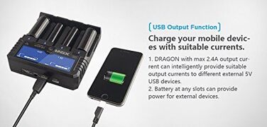 Зарядний пристрій XTAR VP4 Plus Dragon для літій-іонних, нікель-металгідридних та 3s акумуляторних блоків, чорний 5