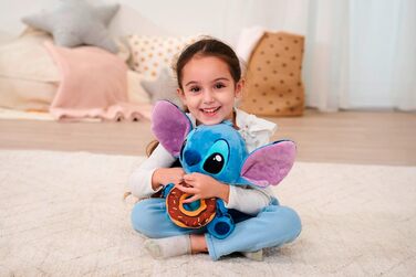 М'яка іграшка Disney Stitch з пончиком плюшевий Stitch з шоколадним пончиком та посипкою, улюблений герой Діснею для фанатів та дітей, блакитний, 25 см, від 0 років