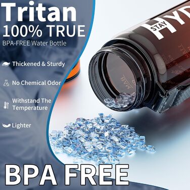 Питна пляшка Mevoly, герметична пляшка для води об'ємом 1 л без вмісту BPA, виготовлена з тритану, спортивна питна пляшка об'ємом