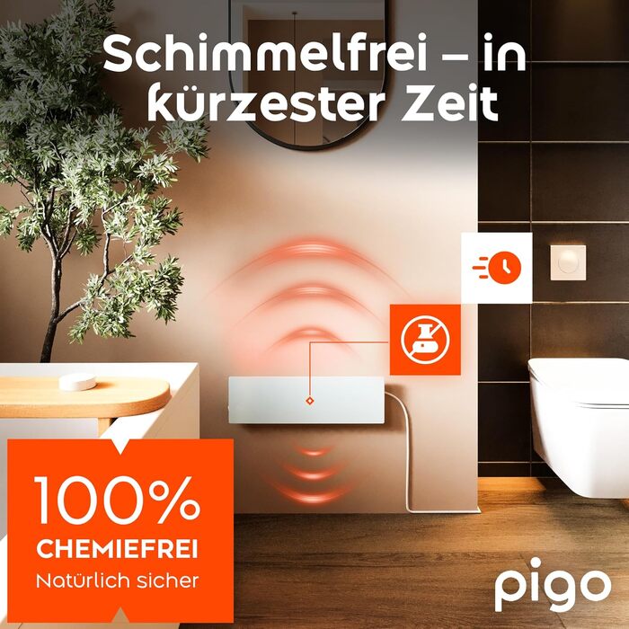 Інфрачервоний обігрівач для видалення цвілі - для ванної кімнати, стін та підлоги 70 Вт Інфрачервоний обігрівач проти цвілі Електричний настінний обігрівач Модульна розширювана нагрівальна панель проти цвілі з гнучким настінним кріпленням PIGO