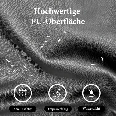 Ігрове крісло, Ергономічне офісне крісло, Крісло керівника зі штучної шкіри, Вантажопідйомність 200 кг з підставкою для ніг та поперековою опорою, Крісло для домашнього офісу, Регульоване крісло з високою спинкою, Обертове крісло (Чорне)
