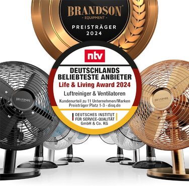 Дизайн настільного вентилятора Retro - Вентилятор з 3 налаштуваннями швидкості - мобільний вентилятор - коливання 80, кут нахилу п