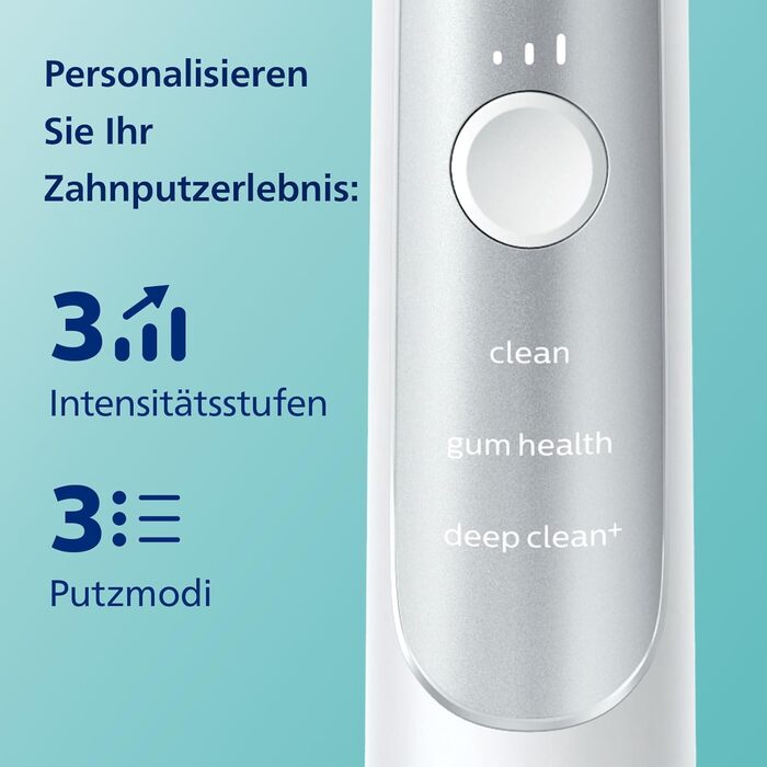 Електрична зубна щітка Philips Sonicare ExpertClean 7300, звукова зубна щітка з додатком, 3 режими чищення та 3 рівні інтенсивності, датчик тиску, дорожній футляр, сріблясто-білий, 2 упаковки, модель HX9611/19