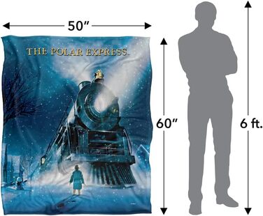 Ковдра Polar Express, дизайн офіційно ліцензований продукт, шовковисте, суперм&39яке покривало, 152 x 127 см