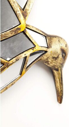 Настінний декор Bird Mirror Gold, настінний декор, птах, дзеркальне скло, аксесуари, вітальня, настінний предмет, настінний декор,