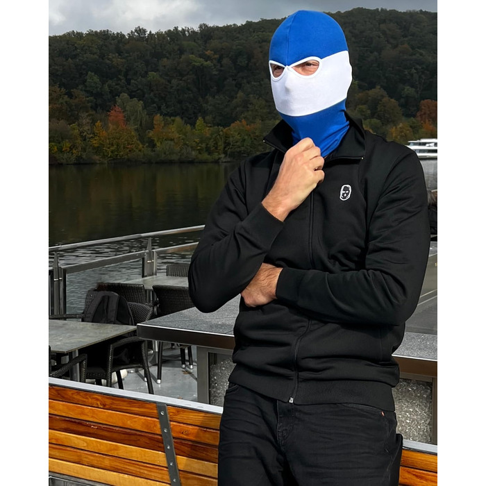 Балаклава PGWEAR у синьо-білу смужку Маска-балаклава-шапка Ультрас Хулігани