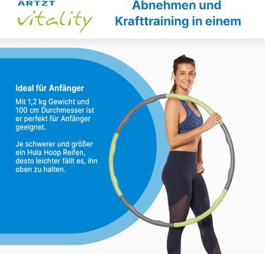 Фітнес-кільце ARTZT vitality Хула-хуп Ефективне тренування м&39язів кора та спалювання калорій Масажний ефект Легко розбирається та транспортується Для дому та офісу Різнокольорове
