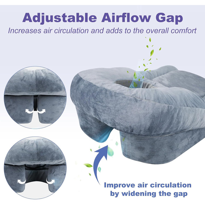 Подушка для обличчя HOMCA для сну, подушка обличчям вниз з отвором для сну на животі після операції на очах, масажний підголівник для домашнього використання, обладнання для відновлення після вітректомії сітківки
