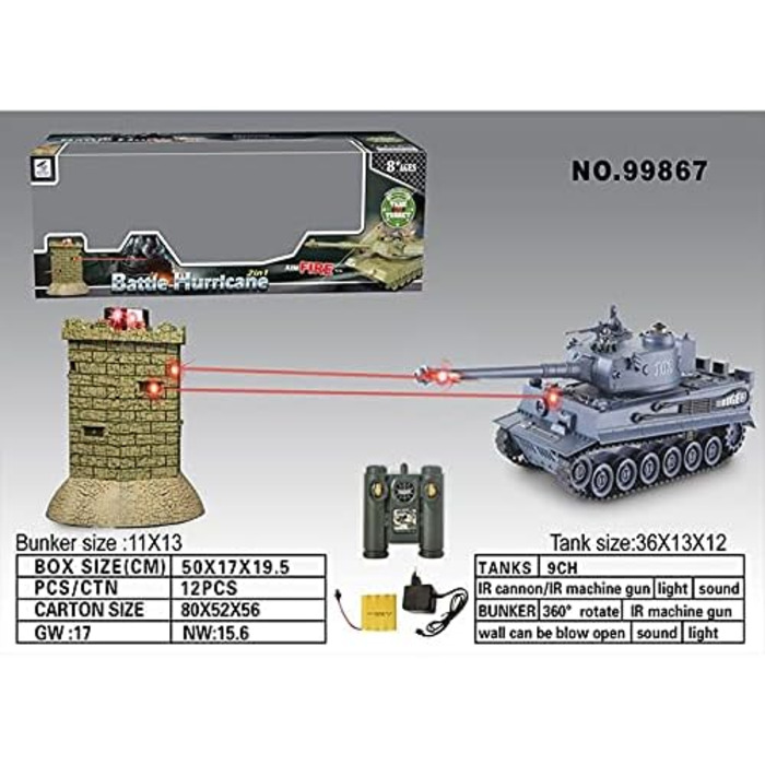Радіокерований танк Тигр I 128 s-Idee RC Panzer 99867 з інфрачервоною системою бою 2.4 ГГц
