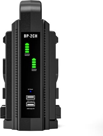 Зарядний пристрій для акумуляторів V Mount, двоканальний адаптер живлення PowerTrust 16,8 В постійного струму, швидкий зарядний пристрій для акумуляторів Sony V Mount/V Lock