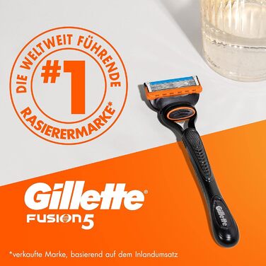 Леза для бритви Gillette Fusion 5 для бритв, 18 змінних лез для мокрих бритв чоловічі з 5-кратним лезом, Зроблено в Німеччині (бритва 11 лез)