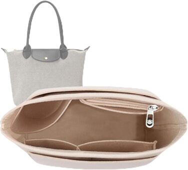 Фетровий органайзер для сумок Lckaey, великий, Y012-beige-L L/11.4*7.3*8.86in Beige