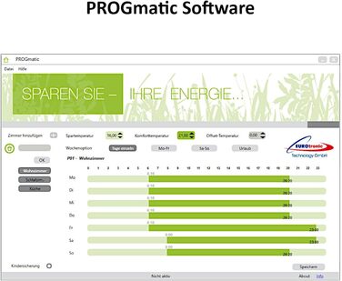 Інтелектуальне керування опаленням для 6 радіаторів, включаючи PROGmatic stick для програмування на ПК