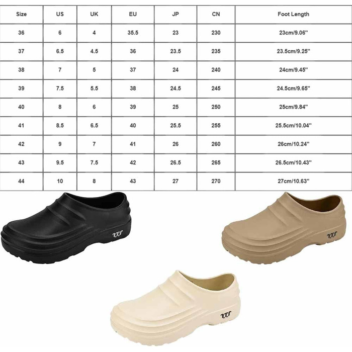 Взуття для шеф-кухаря, нековзне, водонепроникне робоче взуття, легке, нековзне, водонепроникне кухонне взуття для чоловіків і жінок, 39 EU, чорний колір