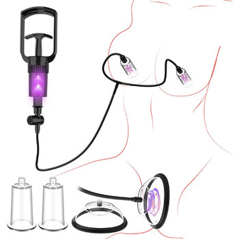 Вагінальні насоси, насоси для сосків, секс-іграшки для жінок, вагінальний та кліторальний вакуумний насос, кліторальна присоска для сосків з присосками та 2 насосами для сосків, секс-іграшки для пар