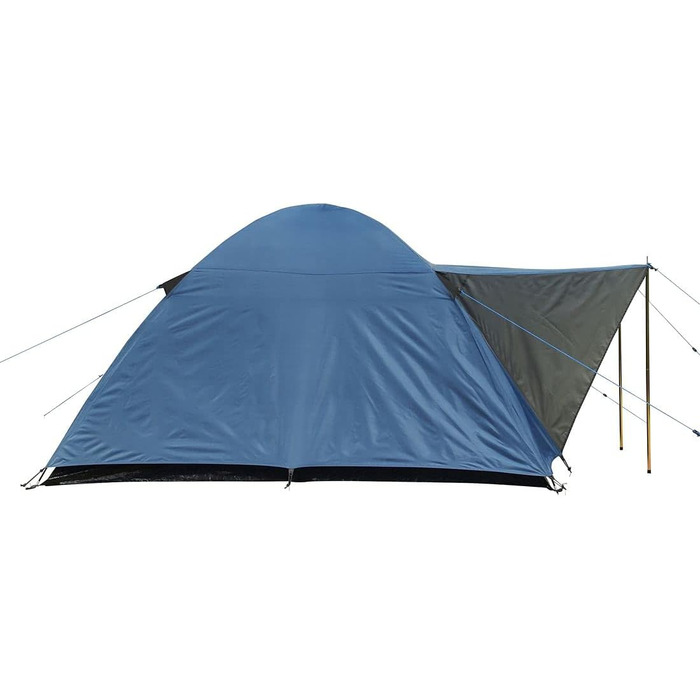 Намет Bosa 3-місний купольний намет із сонцезахисним навісом Вентиляція входу Водонепроникний із 3000 мм Синій сірий
