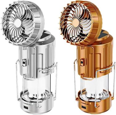 Портативний світлодіодний кемпінговий ліхтар Civicy 5-в-1 з USB-живленням для економії енергії, виготовлений з ABS-пластику, з сонячною батареєю та зарядкою від USB, сріблястий