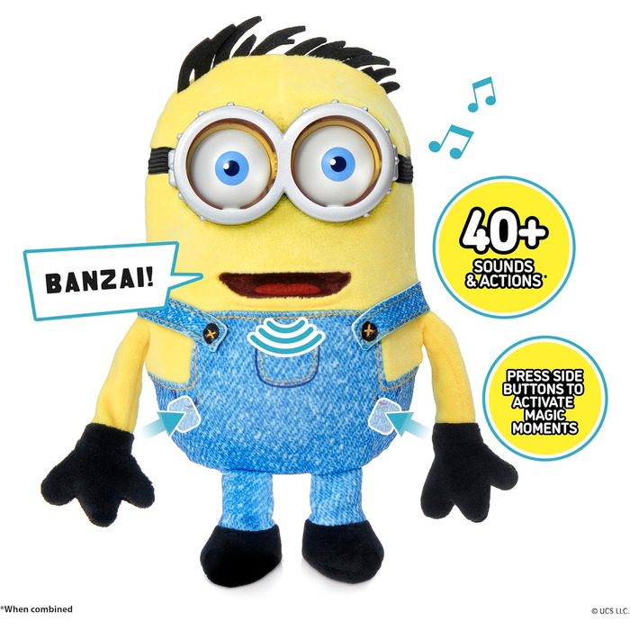 Інтерактивна іграшка-рукавичка WOW STUFF Minions Palm Puppetronic Генрі 40 звуків та дій Очі, що блимають, та рухомий рот Сумісний з міньйонами Джеймсом та Діком Для фанатів від 6 років