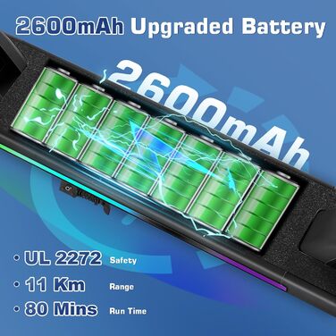 Електросамокат Caroma для дітей віком 8-12 років, швидкість до 16 км/год та запас ходу 8 км, електричний самокат для дітей з різнокольоровими вогнями, світлодіодним дисплеєм, регульованою швидкістю та висотою, легкий складаний електричний самокат 150 Вт-E