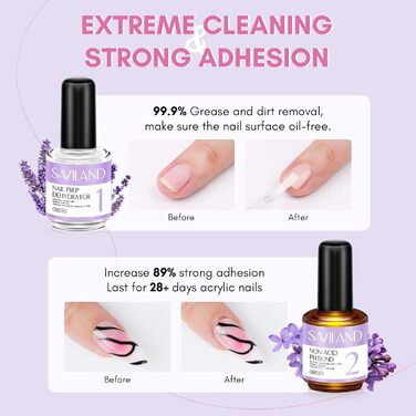 Набір акрилових рідин Saviland для моделювання нігтів