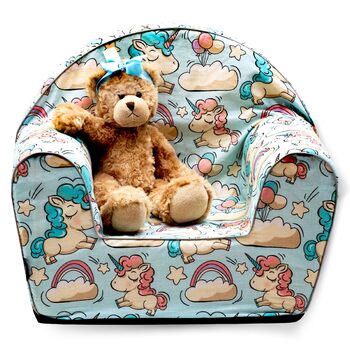 Чохол з пінопласту PinkZebra для дитячих крісел, чохол для крісла, підходить для дитячих крісел розміром 51 x 34 x 42 см, площа сидіння 26 x 26 см, Oeko-Tex Standard 100 (Єдиноріг)