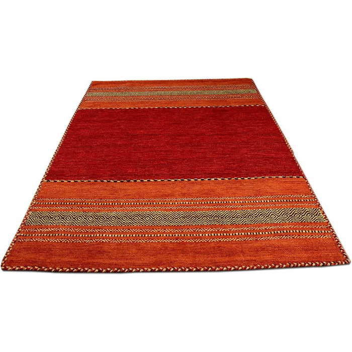 Натуральний килим Бавовна Килим Червоний Помаранчевий в 6 розмірах 70х140 см