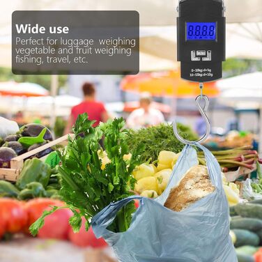 Портативні електронні ваги з USB-акумулятором, портативні експрес-ваги для риболовлі, місткість 55 кг, для експрес-багажу для риболовлі