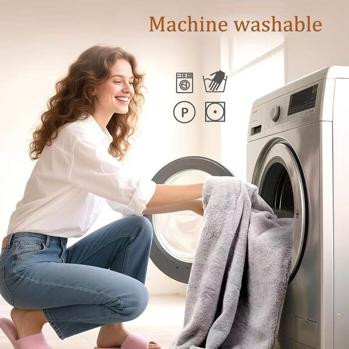 Бездротова електрична ковдра з 8-зонним обігрівом, 3 режими нагріву, подовжувач 1,5 м, хутро кролика, можна прати, електрична ковдра, яку можна носити, для дивана, офісу, автомобіля, кемпінгу, сіра