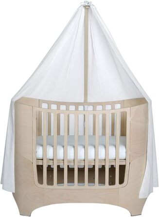 Дитяче ліжко Leander - побілене каркас балдахіна кольору побілене балдахін кольору білого