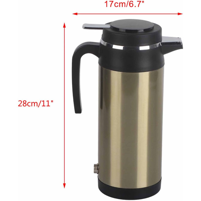 Вольт подорожній чайник чайник 12 вольт для автомобіля, 24 вольт 1 л з нержавіючої сталі електричний 12 вольт чайник автомобіль ва